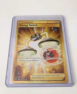 Energy Switch 212/195 Silver Tempest Gold Secret Rare Holo Pokemon Card NM - Image 1