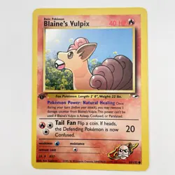 Pokemon Cards: Gym Heroes 1st Edition Common: Blaine's Vulpix 65/132 - Image 1