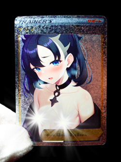 Pokemon Marnie Waifu Trainer Secret Rare Full Art Alt Art Holofoil Custom Card - Image 3