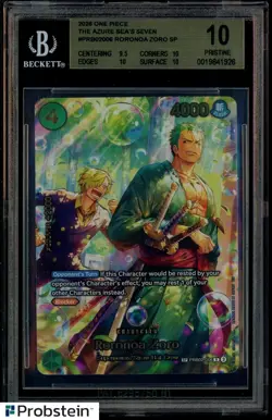 One Piece Roronoa Zoro SP PRB02-006 The Azure Sea's Seven BGS 10 2026 - Image 1