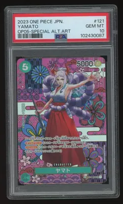 2023 One Piece Yamato OP05-121 SEC Special Alt Art Japanese PSA 10 GEM MINT - Image 1