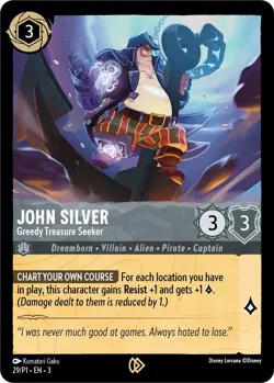 John Silver - Greedy Treasure Seeker 29 Disney Lorcana Promo Cards NM Cold Foil - Image 1