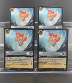 Disney Lorcana Ariel - Sonic Warrior 195/204 Fabled Rare 4 Cards - Image 1