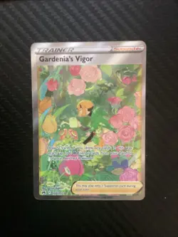 Pokemon TCG Card Crown Zenith Gardenia's Vigor GG61/70 Full Art Trainer NM - Image 1