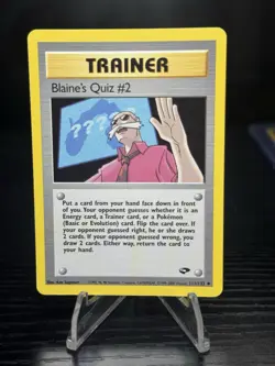 Pokemon Card - Blaine’s Quiz #2 111/132 Gym Challenge - LP - Image 1