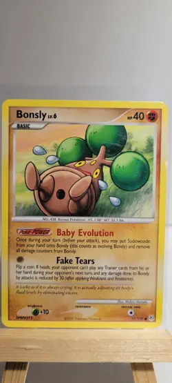 Pokemon TCG Bonsly Card 71/130 Diamond & Pearl Regular LP - Image 1