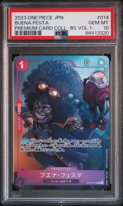 PSA 10 GEM MINT JAPANESE ONE PIECE 2023 BUENA FESTA ST05-014 PREMIUM CARD COLL - Image 1
