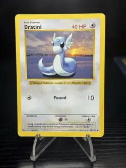 Pokemon Card - Dratini 26/102 Base Set - Shadowless - HP - Image 1