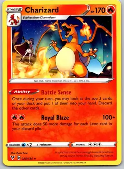 Charizard - 025/185 - Pokemon Vivid Voltage Sword & Shield Non-Holo Rare Card NM - Image 1