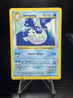 Pokemon Card - Dewgong 25/102 Base Set - Shadowless - MP - Image 1