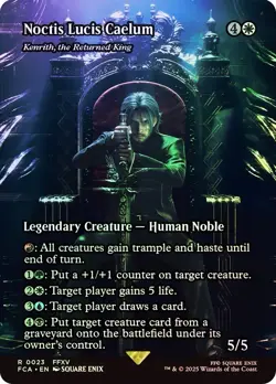 MTG Final Fantasy Through the Ages Noctis Lucis Caelum Borderless Foil Card - Image 1