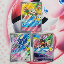 Rowlett 043 + Litten 044 + Popplio 045 - First Partner Pokemon Cards - #L99 - Image 1