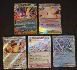 Pokemon TCG Mega ex And ex 5 Card Lot - NM Gengar, Clefable, Kangaskan - Image 1