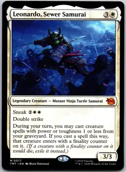 Leonardo, Sewer Samurai 0017 Mythic Teenage Mutant Ninja Turtles NM - Image 1