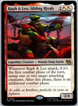 Raph & Leo, Sibling Rivals 0166 Rare Teenage Mutant Ninja Turtles NM - Image 1