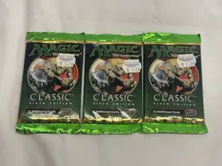 3 Packs Magic the Gathering Classic Sixth Edition (6ED) Boosters Factory Sealed - Image 1