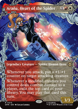 x1 Arana, Heart of the Spider - Foil - Borderless R MTG Marvel's Spider-Man M/NM - Image 1