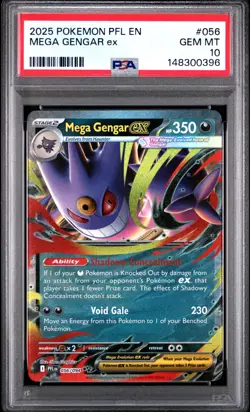 Mega Gengar EX - 056/094 - English Pokemon Card - PSA 10 Gem Mint - #L101 - Image 1
