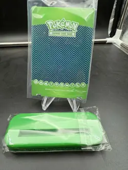 Pokemon UltraPro Magnetic One Touch Card Holder Case & Stand NEW Green Ogerpon - Image 2