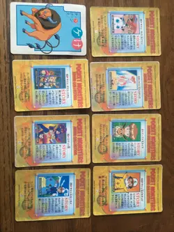 Vintage Japanese Pokemon Pocket Monsters Holo Prism Vending Sticker LOT (7.5) - Image 2