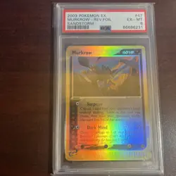 Murkrow PSA 9 Pokemon 2003 EX Sandstorm e-Reader Reverse Holo Psa 6 - Image 1