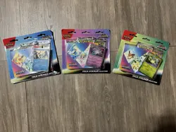 Pokemon Prismatic Evolutions Tech Sticker Collection Full Set 3 Sealed Packs - Image 1