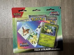 Pokemon Prismatic Evolutions Tech Sticker Collection Full Set 3 Sealed Packs - Image 4
