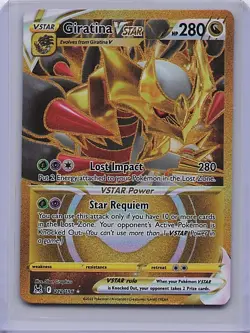 Giratina VSTAR 212/196 Secret Rare Lost Origin Pokemon Lightly Played - Image 1