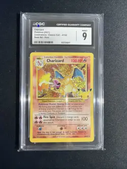 Charizard 4/102 Base Set Holo Celebrations - Classic Coll. Pokemon CGC 9 Mint - Image 1