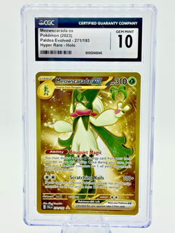 LOW POP Pokemon Paldea Evolved 2023 Hyper Rare Holo MEOWSCARADA 271 CGC 10 GM MT - Image 1