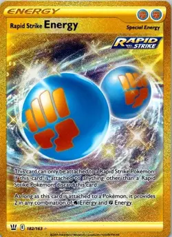 Pokemon Rapid Strike Energy (Secret) 182/163 SWSH05: Battle Styles NM (SKU 1-4) - Image 1