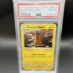 Pokemon Detective Pikachu SM194 SM Black Star Promo Holo PSA 10 - Image 1