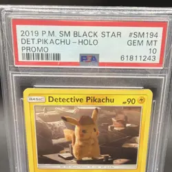 Pokemon Detective Pikachu SM194 SM Black Star Promo Holo PSA 10 - Image 4