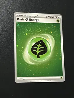 Basic Green Leaf Energy Cosmic Holo Foil 001 Pokemon 151 English NM SVE - Image 1