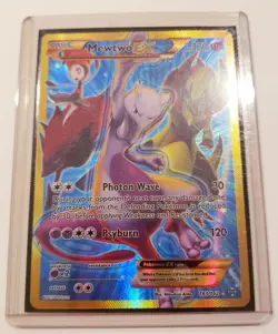Pokemon Mewtwo EX Full Art Secret Rare Holo 163/162 Breakthrough 2015 - Image 2