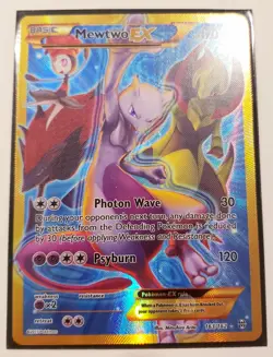 Pokemon Mewtwo EX Full Art Secret Rare Holo 163/162 Breakthrough 2015 - Image 4