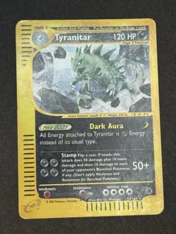 Tyranitar 29/165 Reverse Holo Expedition WOTC Pokemon TCG MP/HP - Image 4
