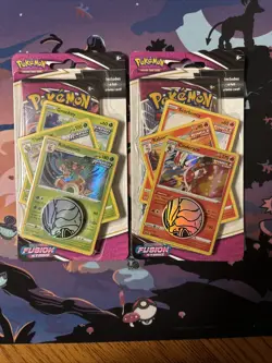 Pokemon - Fusion Strike Premium Checklane Booster Blister x2- EN Set Rare Import - Image 1