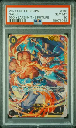 PSA 10 GEM MINT JAPANESE ONE PIECE 2024 OP07-118 500 YEARS IN THE FUTURE - Image 1
