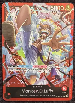 One Piece Monkey.D.Luffy ST21-001 Starter Deck EX Gear 5 English NM - Image 1