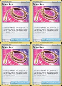 Escape Rope 125/163 Battle Styles Pokemon Trainer Card Playset 4X - Image 1