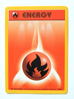 Fire Energy 98/102 LP Pokemon Card Base Set Vintage Unlimited 1999 Common - Image 1
