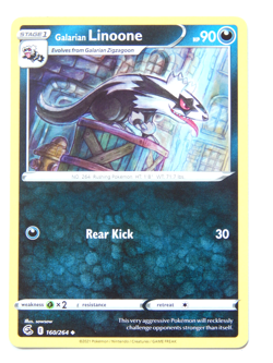 Galarian Linoone 160/264 (NM, Pokemon Card, Fusion Strike, Darkness, Uncommon) - Image 1