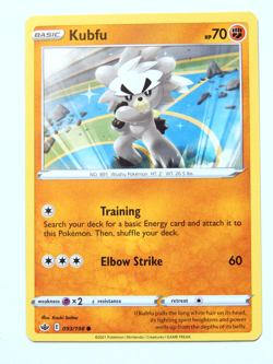 Kubfu 093/198 (NM, Pokemon Card, Chilling Reign, 2021, Fighting, Common) - Image 1