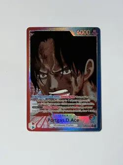 One Piece Portgas D. Ace Alt Art Leader OP13-002 L (OP-13 English) - Image 1