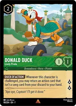 Disney Lorcana TCG - Archazia's Island - Donald Duck - Lively Pirate 98/204 - Image 1