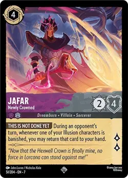 Disney Lorcana TCG Archazia's Island Jafar - Newly Crowned Super Rare 51/204 - Image 1