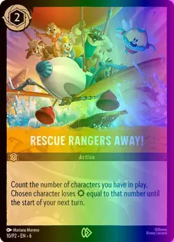 Lorcana Rescue Rangers Away! (10/108) Disney Lorcana Promo Cards LP FOIL- Promo - Image 1