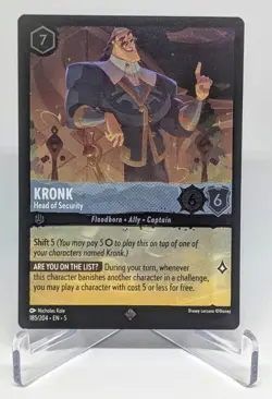 Disney Lorcana Kronk - Head of Security 185/204 Cold Foil - FREE SHIPPING - Image 1