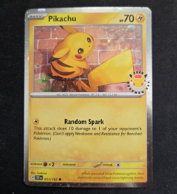 Pokemon Pikachu Stamped Promo Card 051/162 (2026 Pokemon Day 30th Anniversary) - Image 1